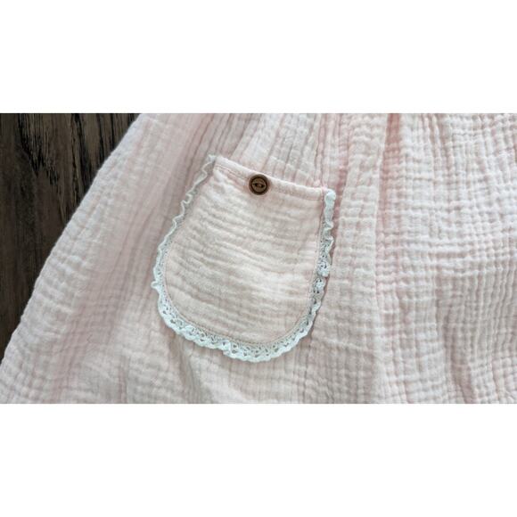 Shrimp & Grits Pink Cotton Pinafore Dress - Picture 2 of 8